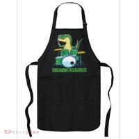 Funny T Rex Percussion Drummersaurus Drummer Gift Drums Apron thumb 0