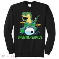Funny T Rex Percussion Drummersaurus Drummer Gift Drums Sweatshirt thumb 0