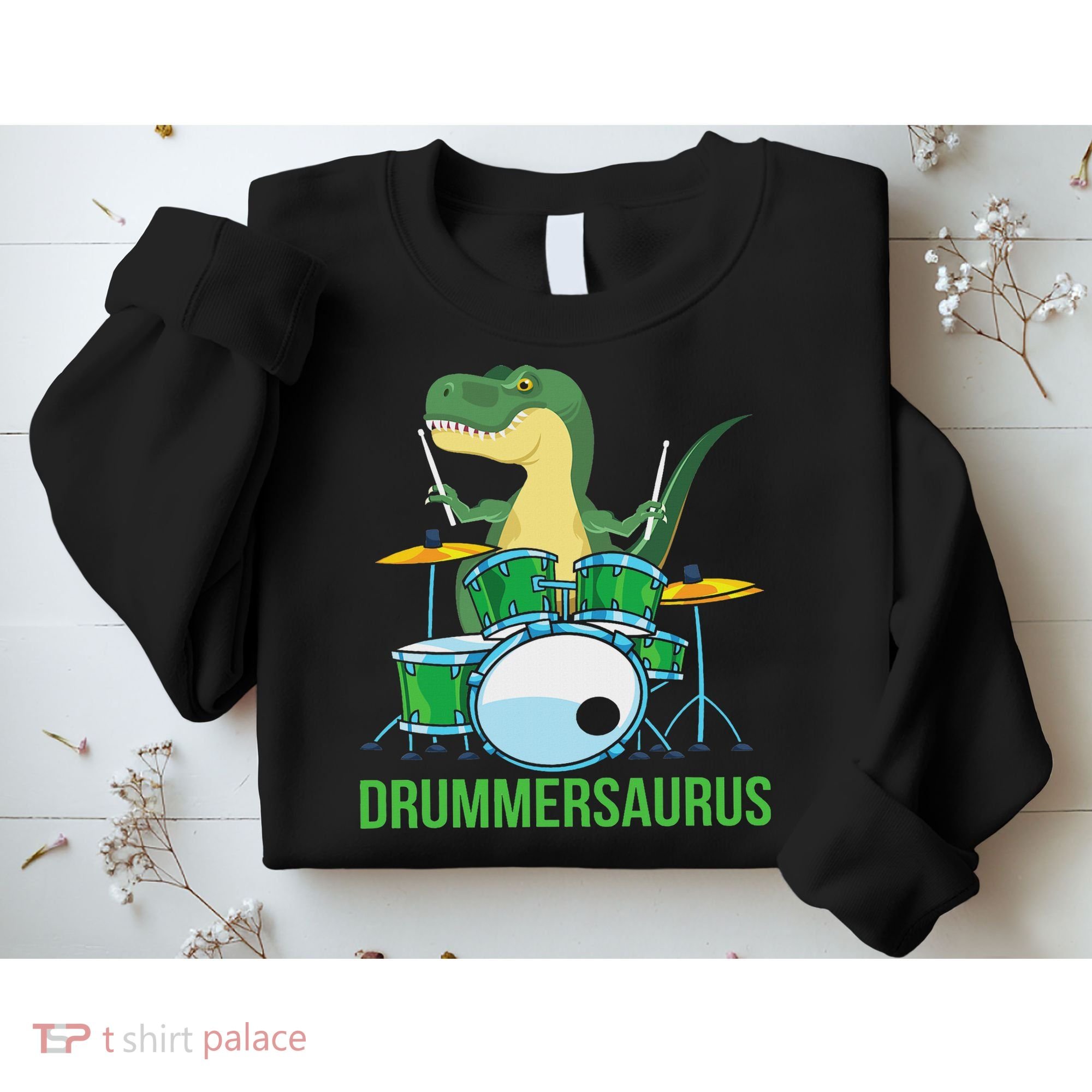 Funny T Rex Percussion Drummersaurus Drummer Gift Drums Sweatshirt