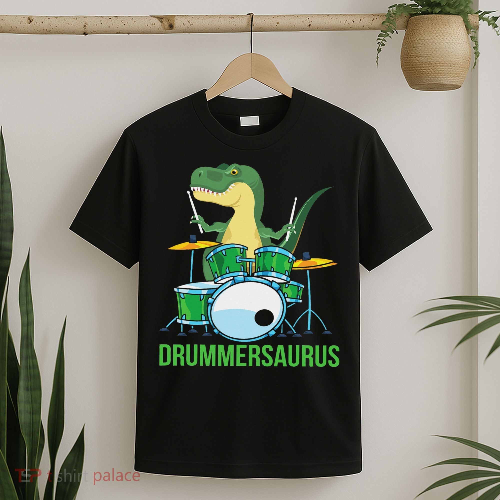 Funny T Rex Percussion Drummersaurus Drummer Gift Drums T-Shirt