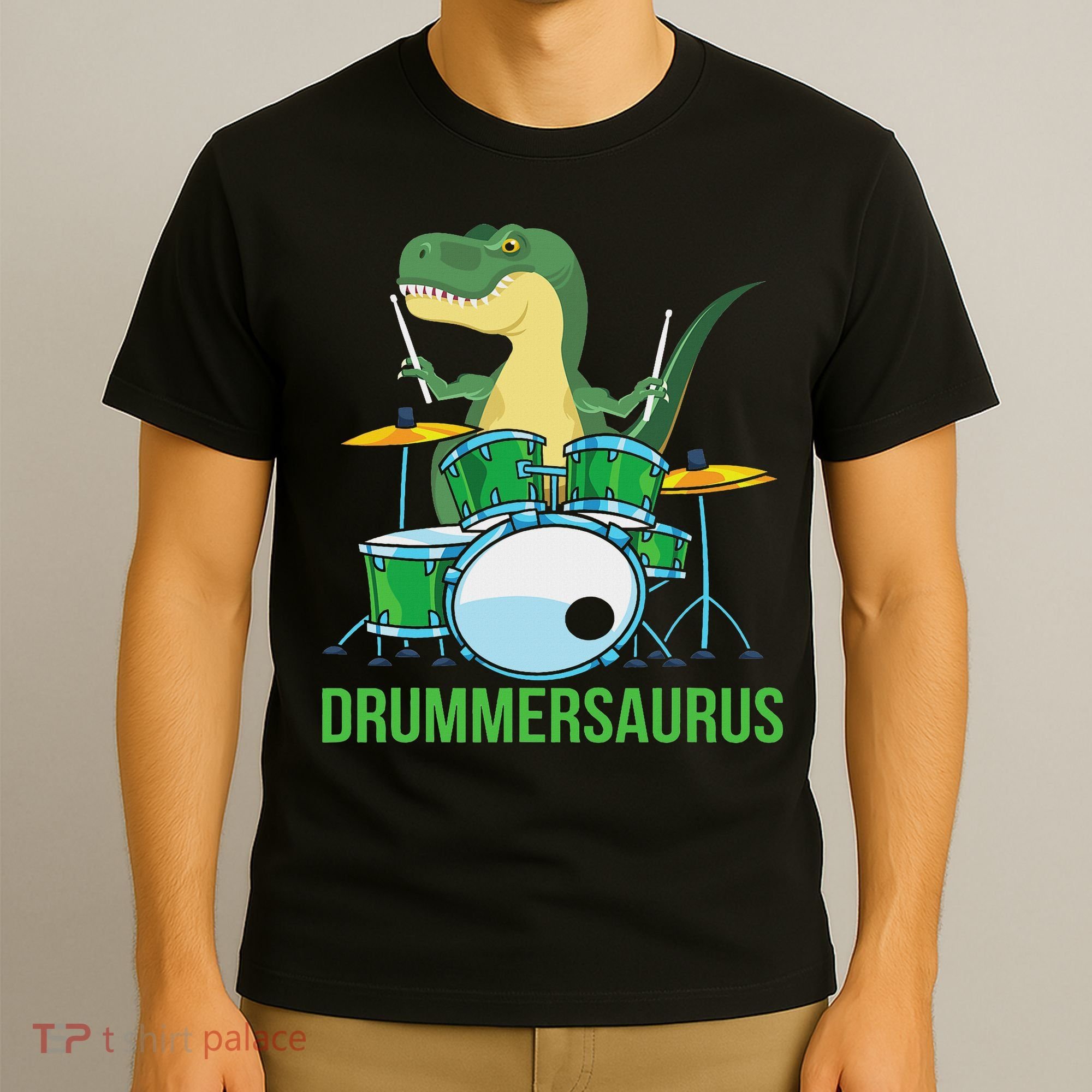 Funny T Rex Percussion Drummersaurus Drummer Gift Drums T-Shirt