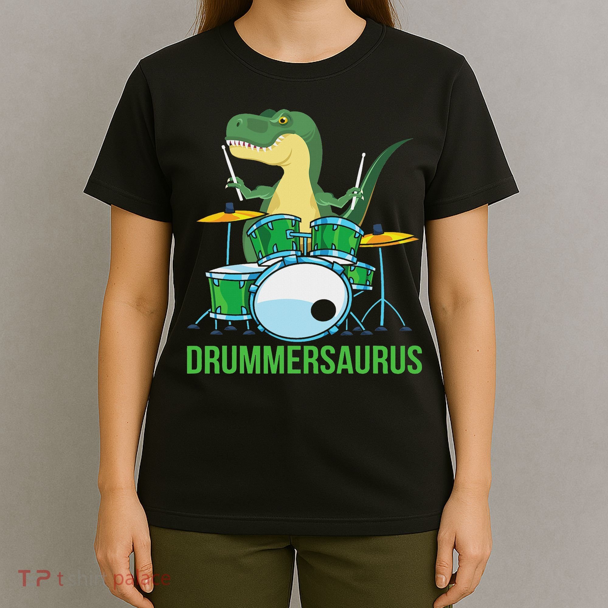 Funny T Rex Percussion Drummersaurus Drummer Gift Drums T-Shirt