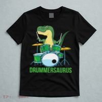 Funny T Rex Percussion Drummersaurus Drummer Gift Drums T-Shirt thumb 5