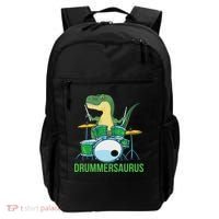 Funny T Rex Percussion Drummersaurus Drummer Gift Drums Backpack thumb 0