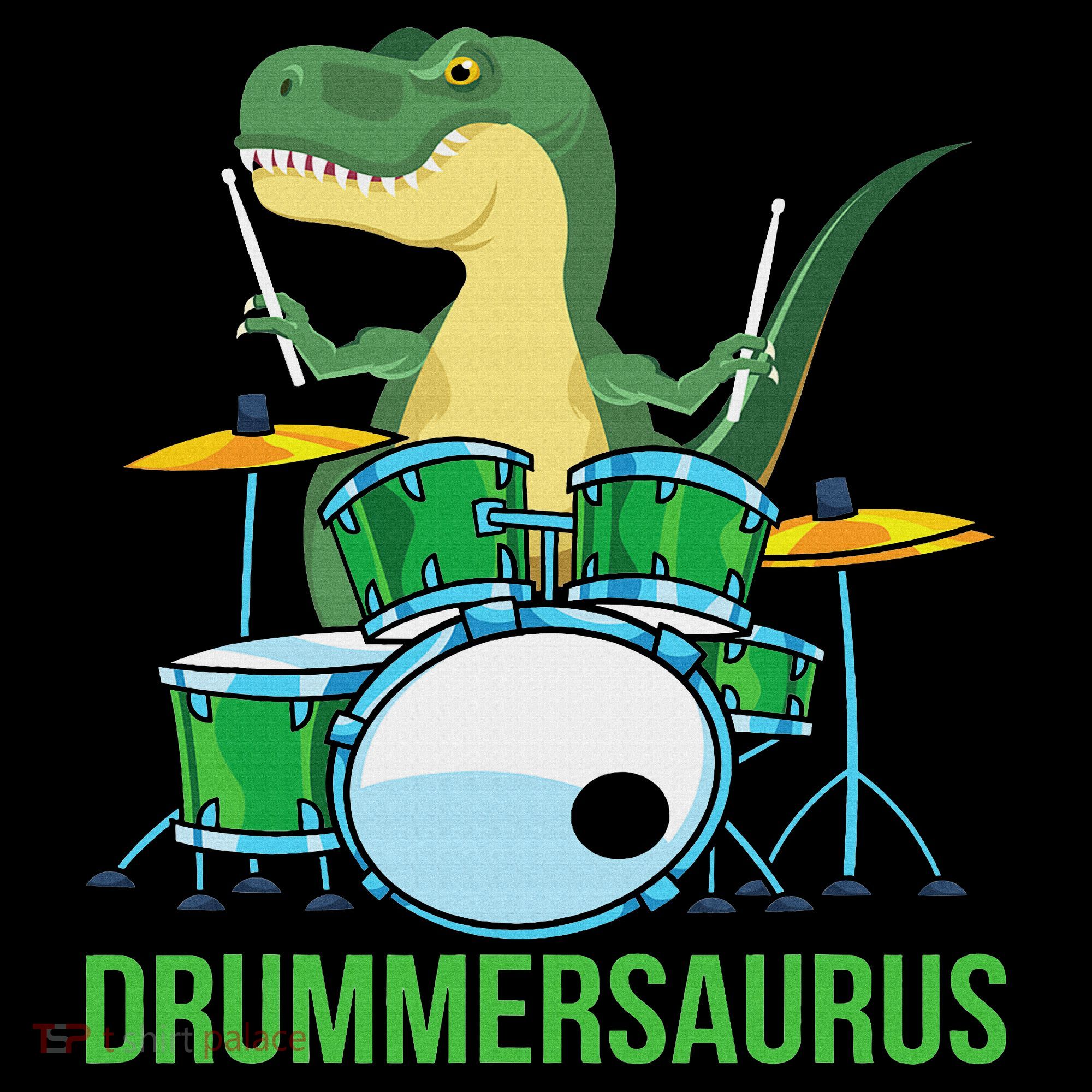 Funny T Rex Percussion Drummersaurus Drummer Gift Drums Button