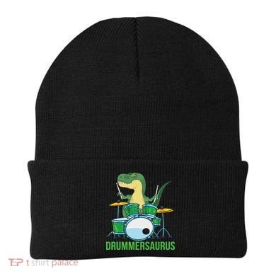 Funny T Rex Percussion Drummersaurus Drummer Gift Drums Beanie
