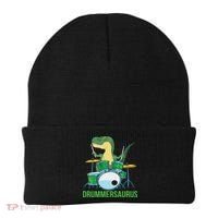 Funny T Rex Percussion Drummersaurus Drummer Gift Drums Beanie thumb 0