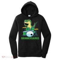 Funny T Rex Percussion Drummersaurus Drummer Gift Drums Women's Hoodie thumb 0