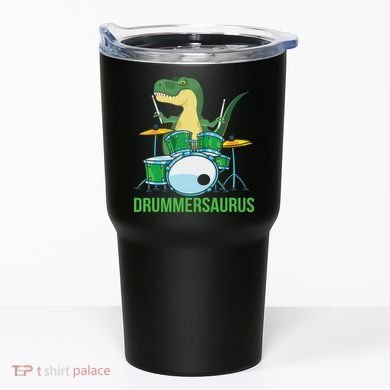 Funny T Rex Percussion Drummersaurus Drummer Gift Drums Tumbler