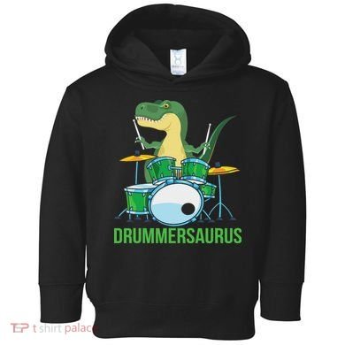 Funny T Rex Percussion Drummersaurus Drummer Gift Drums Toddler Hoodie