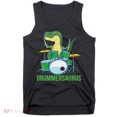 Funny T Rex Percussion Drummersaurus Drummer Gift Drums Tank Top