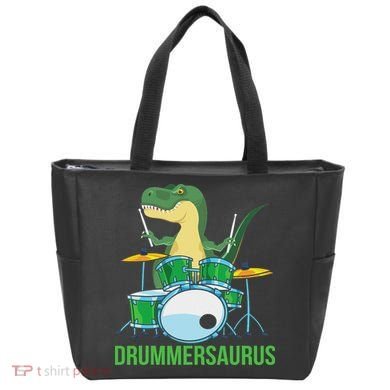 Funny T Rex Percussion Drummersaurus Drummer Gift Drums Tote Bag