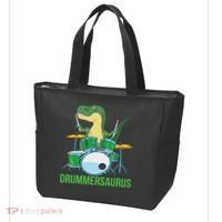 Funny T Rex Percussion Drummersaurus Drummer Gift Drums Tote Bag thumb 3