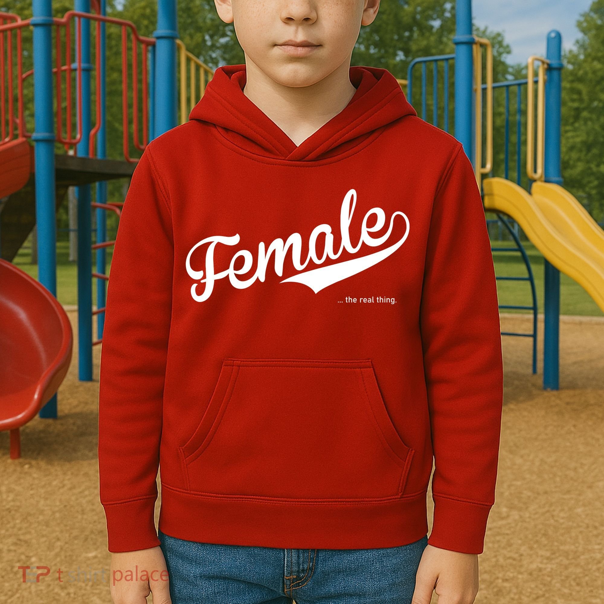 Female The Real Thing Kids Hoodie