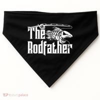 Funny The Rodfather FIshing USA-Made Doggie Bandana thumb 0