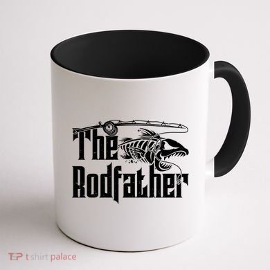 Funny The Rodfather FIshing Coffee Mug back