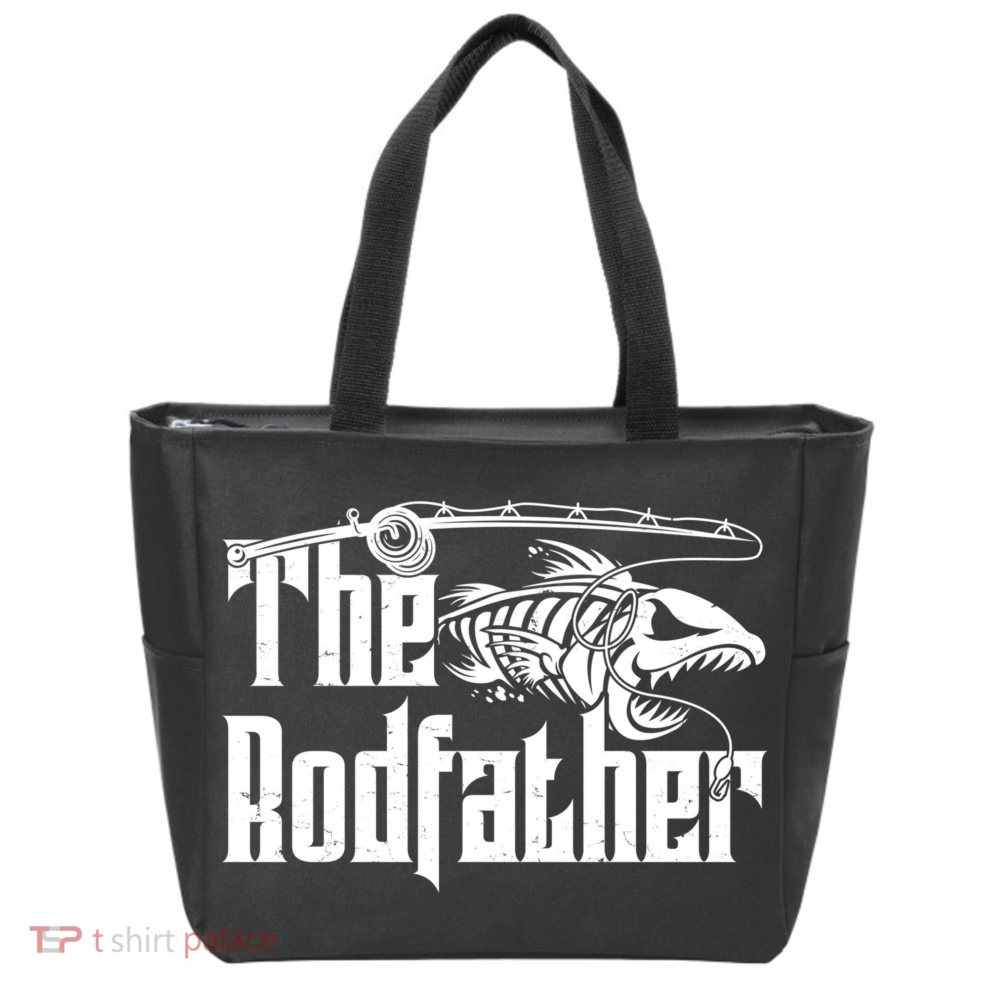 Funny The Rodfather FIshing Tote Bag