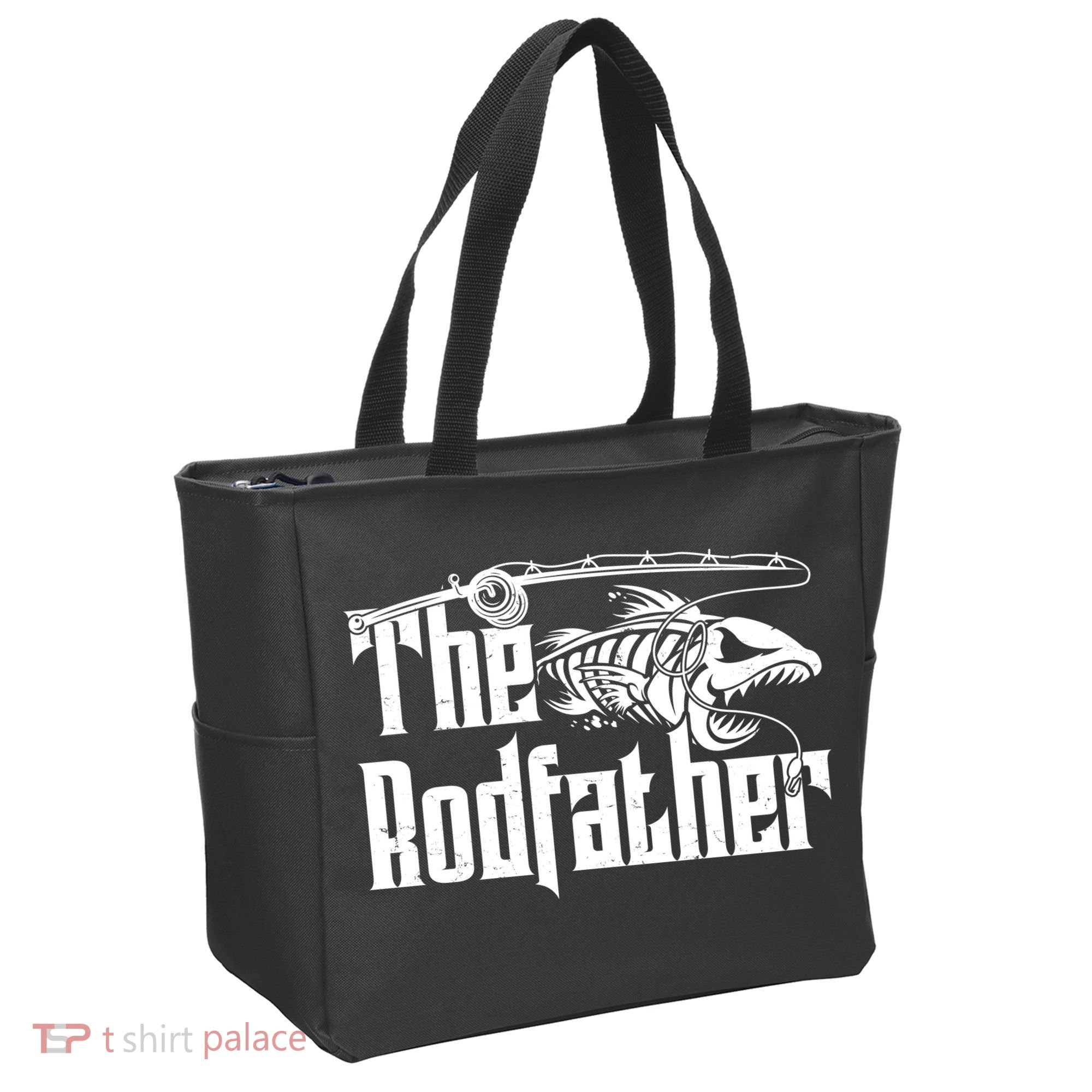 Funny The Rodfather FIshing Tote Bag