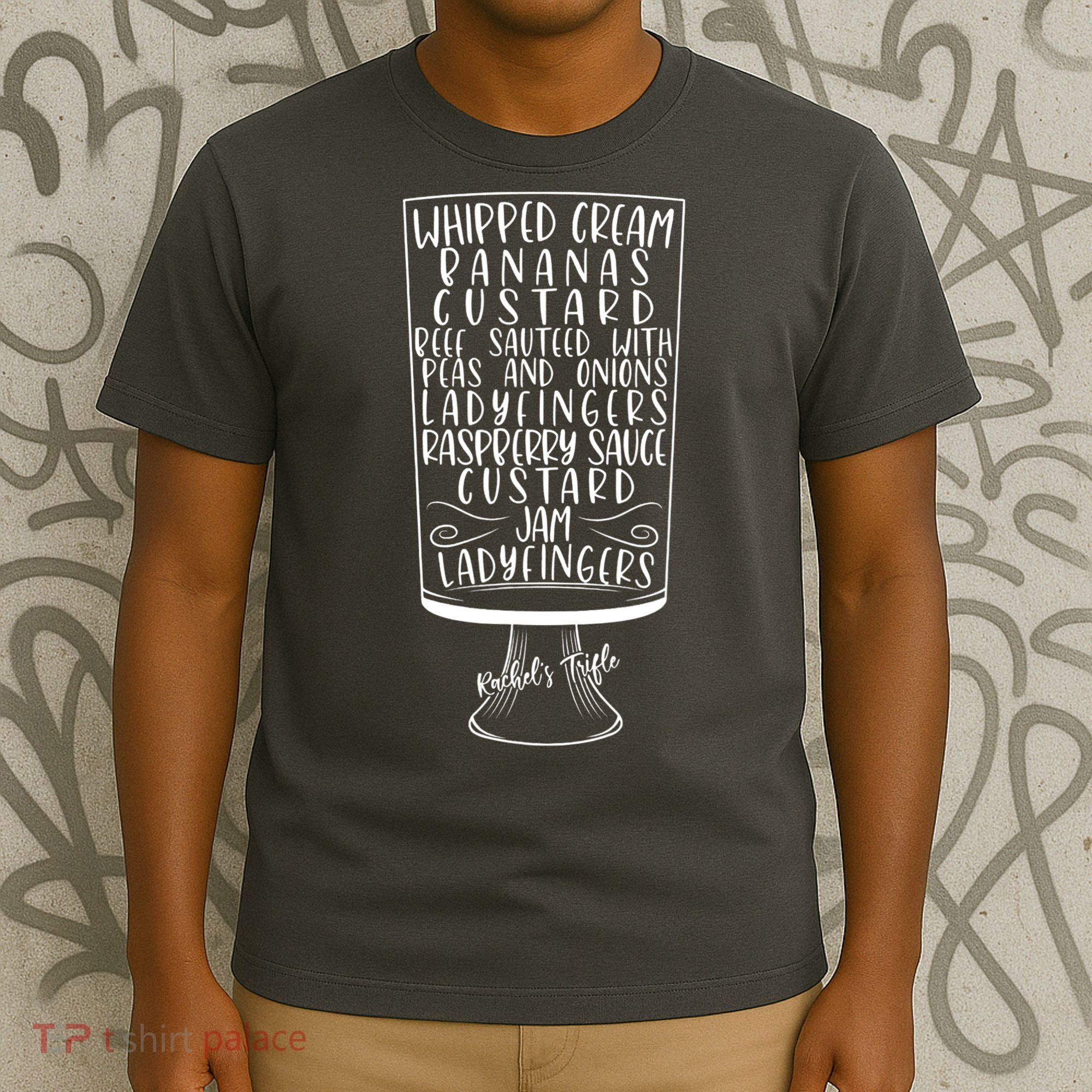 Friends Thanksgiving Rachel's Trifle Whipped Cream Bananas T-Shirt