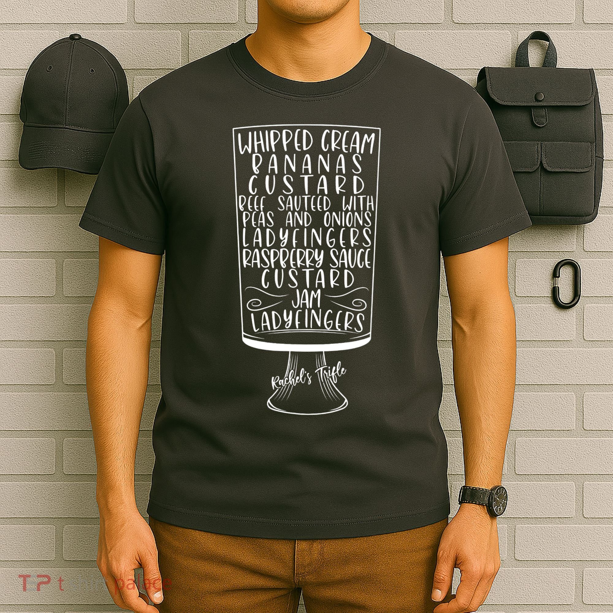 Friends Thanksgiving Rachel's Trifle Whipped Cream Bananas T-Shirt