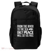 From The River To The Sea Only Peace Will Set Us Free Backpack thumb 0