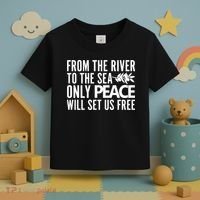 From The River To The Sea Only Peace Will Set Us Free Toddler T-Shirt thumb 3