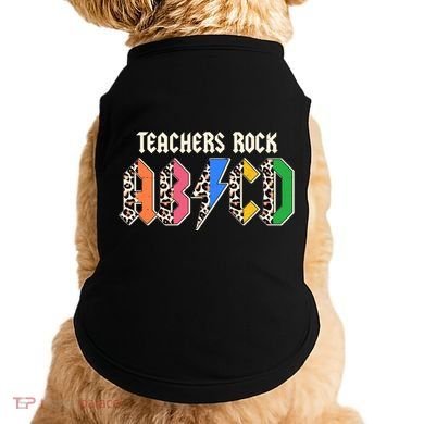 Funny Teachers Rock ABCD Rocker Doggie Tank