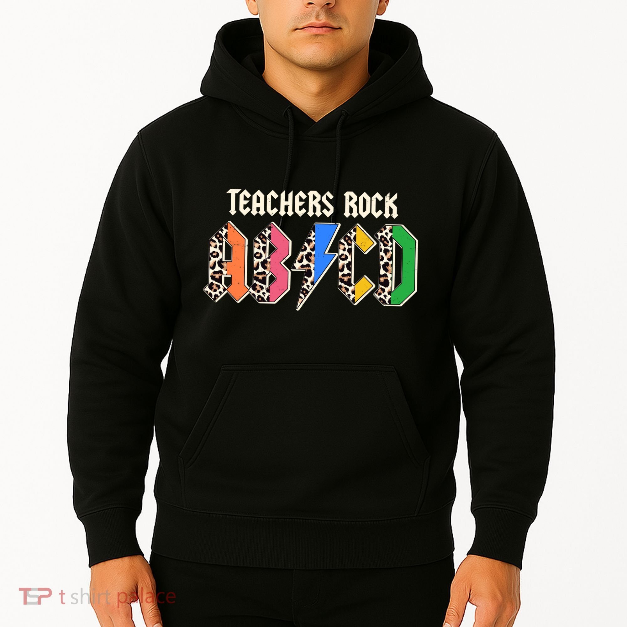 Funny Teachers Rock ABCD Rocker Hoodie