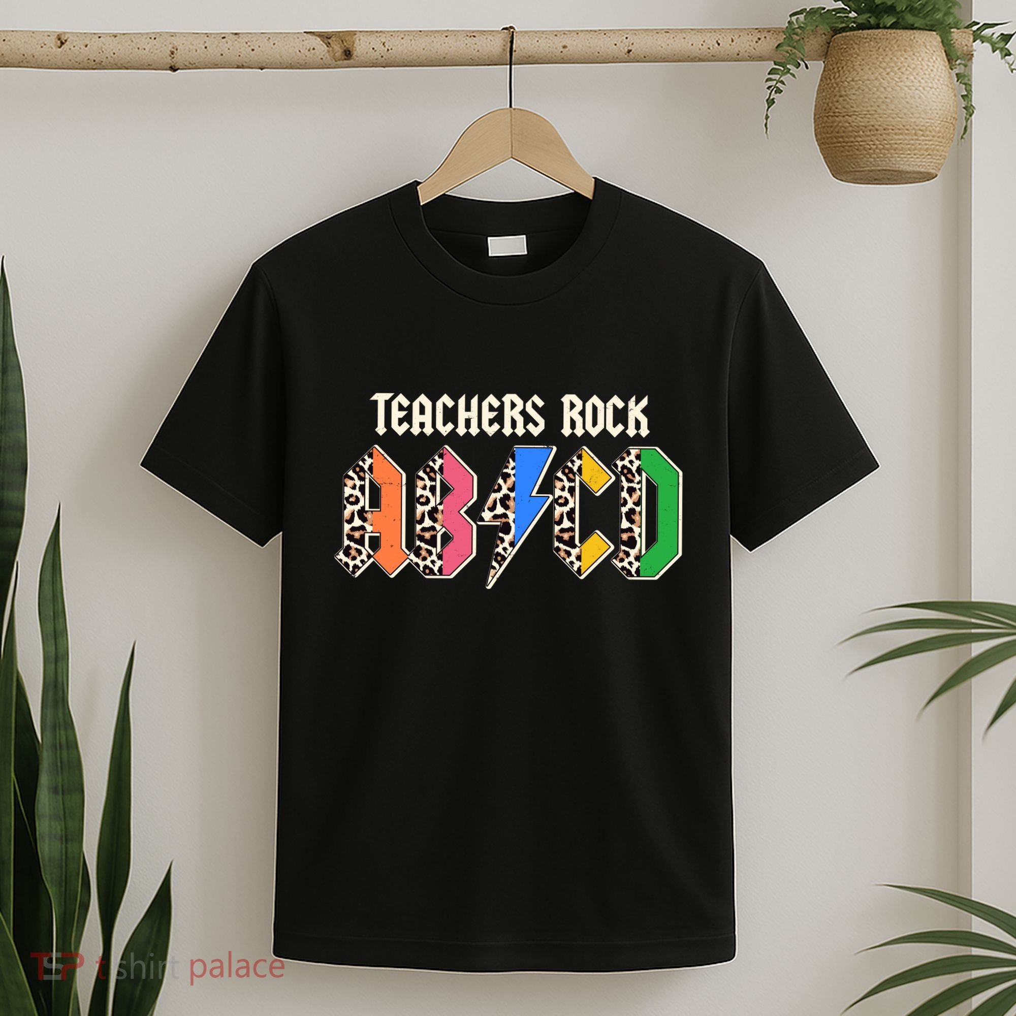 Funny Teachers Rock ABCD Rocker T-Shirt