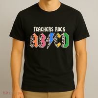 Funny Teachers Rock ABCD Rocker T-Shirt thumb 3