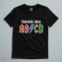 Funny Teachers Rock ABCD Rocker T-Shirt thumb 5
