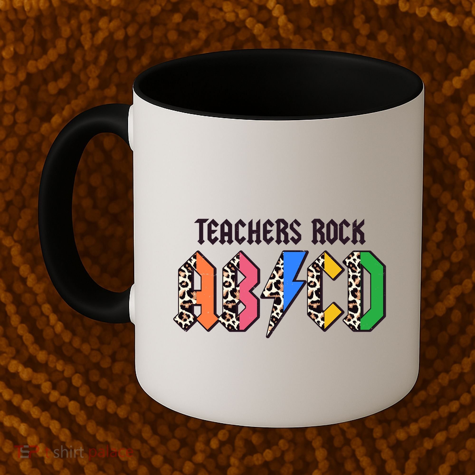 Funny Teachers Rock ABCD Rocker Coffee Mug