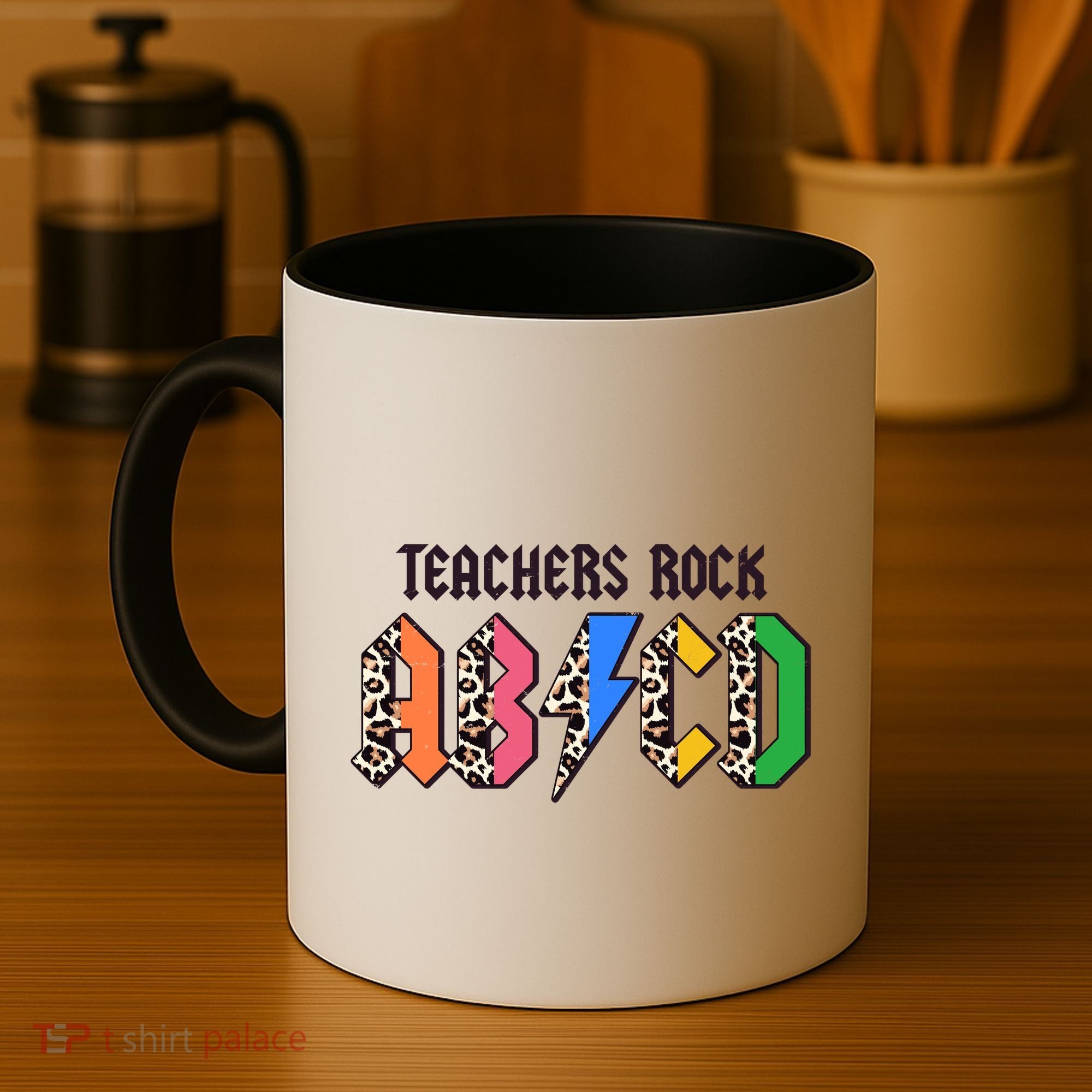 Funny Teachers Rock ABCD Rocker Coffee Mug