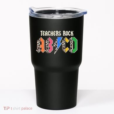 Funny Teachers Rock ABCD Rocker Tumbler