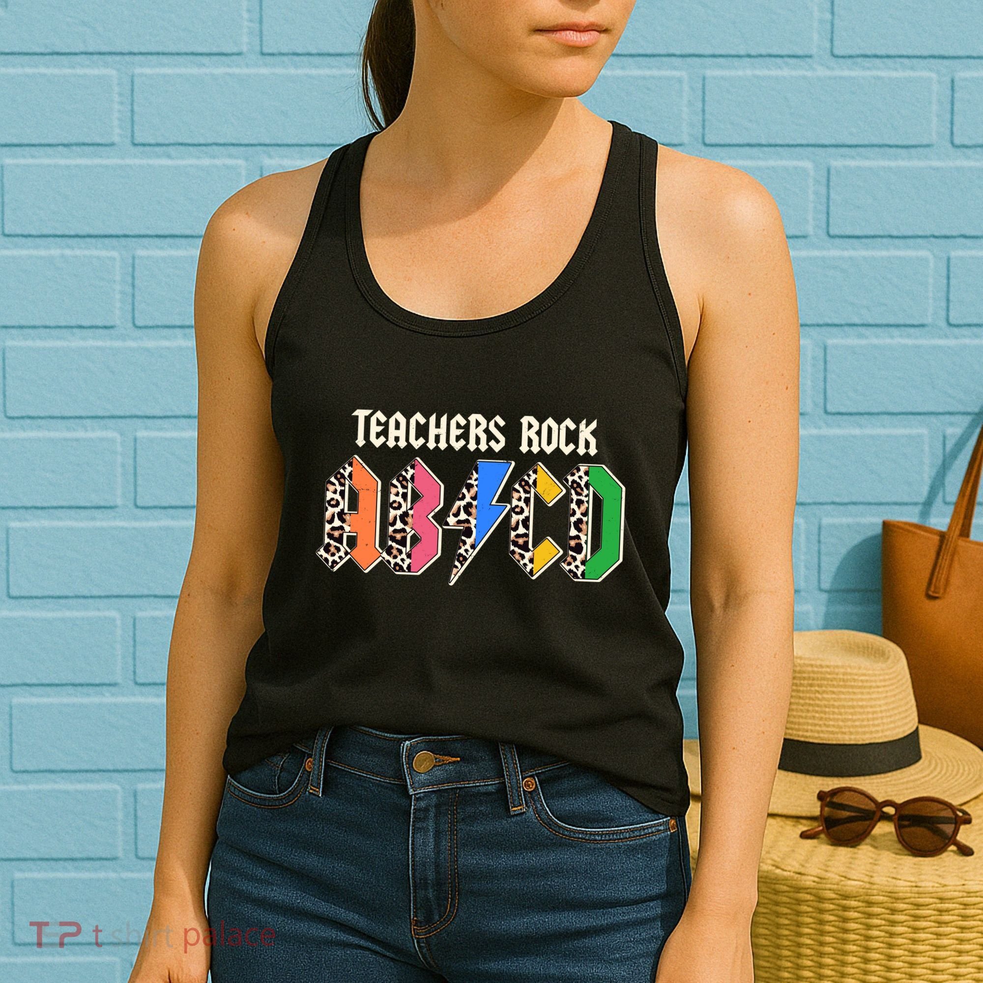 Funny Teachers Rock ABCD Rocker Women's Tank Top
