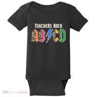 Funny Teachers Rock ABCD Rocker Baby Bodysuit thumb 0