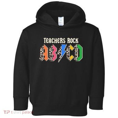 Funny Teachers Rock ABCD Rocker Toddler Hoodie