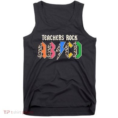 Funny Teachers Rock ABCD Rocker Tank Top