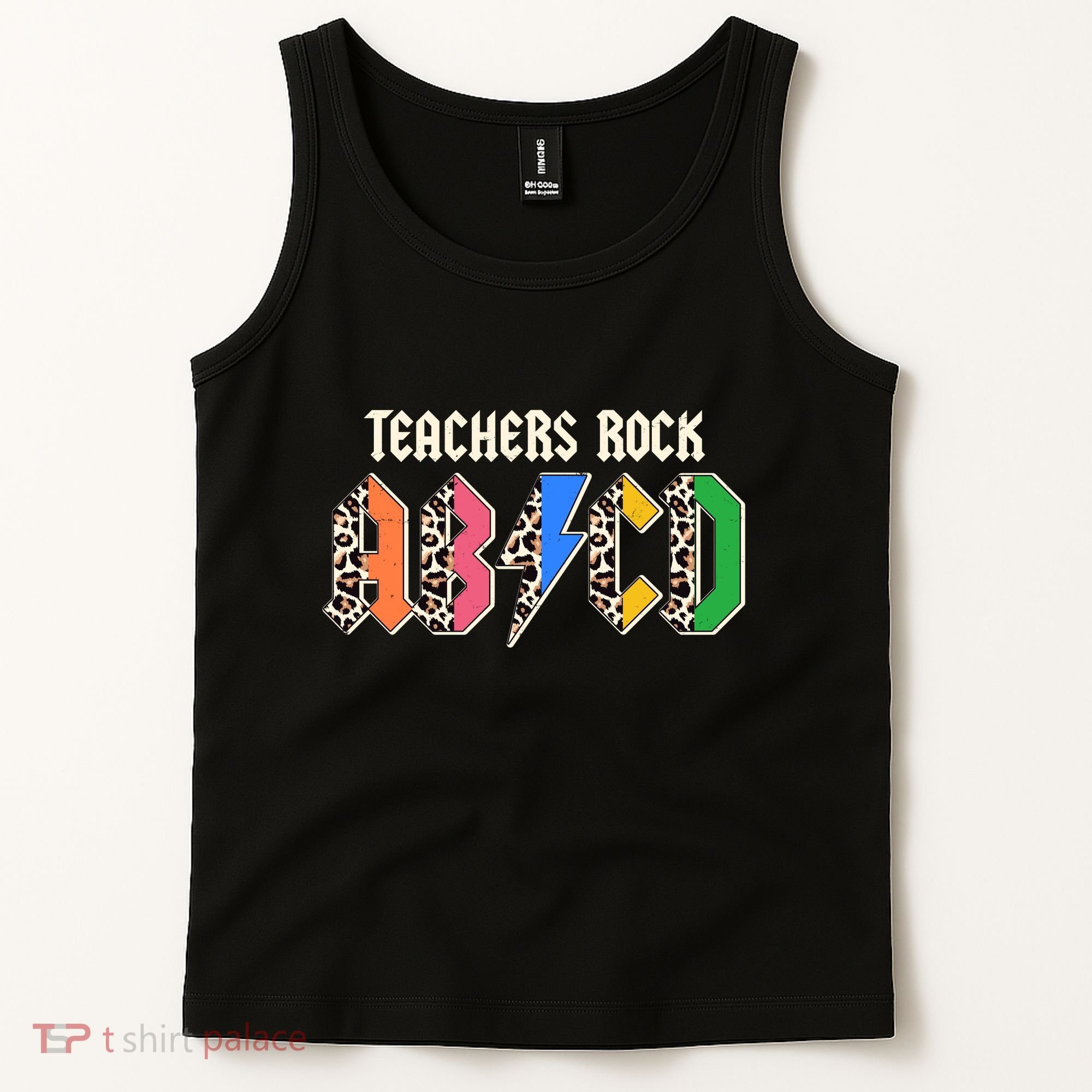 Funny Teachers Rock ABCD Rocker Tank Top