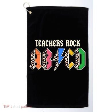Funny Teachers Rock ABCD Rocker Golf Towel