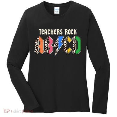 Funny Teachers Rock ABCD Rocker Women's Long Sleeve Shirt