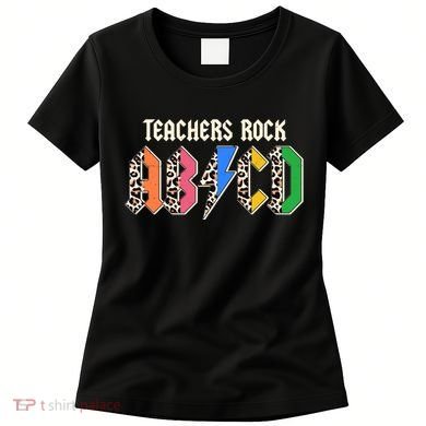 Funny Teachers Rock ABCD Rocker Women's T-Shirt