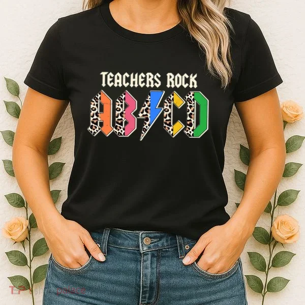 Funny Teachers Rock ABCD Rocker Women's T-Shirt