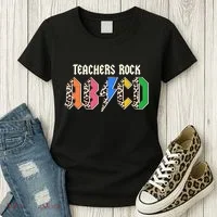 Funny Teachers Rock ABCD Rocker Women's T-Shirt thumb 3