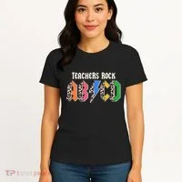 Funny Teachers Rock ABCD Rocker Women's T-Shirt thumb 4