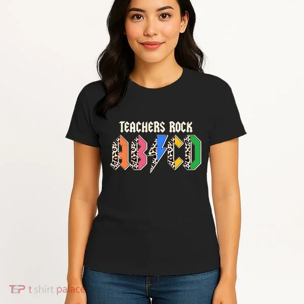 Funny Teachers Rock ABCD Rocker Women's T-Shirt