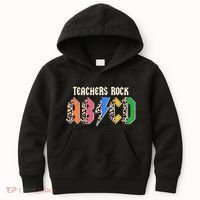 Funny Teachers Rock ABCD Rocker Kids Hoodie thumb 0