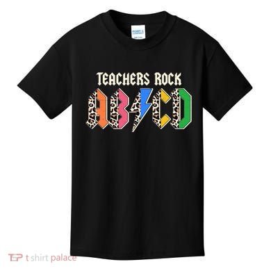 Funny Teachers Rock ABCD Rocker Kids T-Shirt