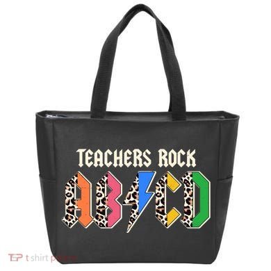Funny Teachers Rock ABCD Rocker Tote Bag