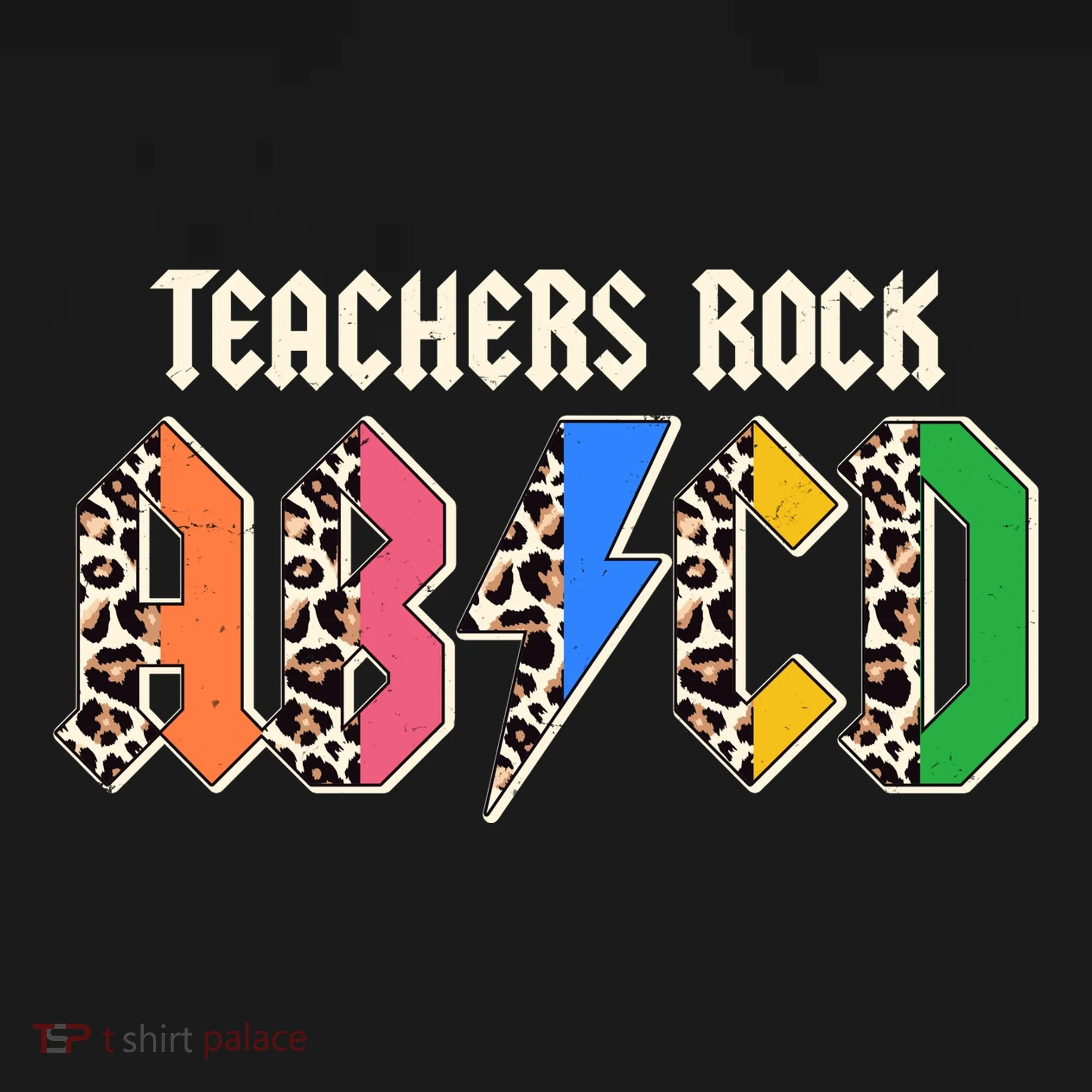 Funny Teachers Rock ABCD Rocker Tote Bag